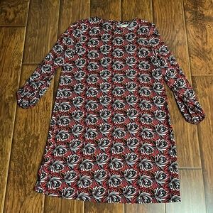 LOFT floral, long sleeve dress